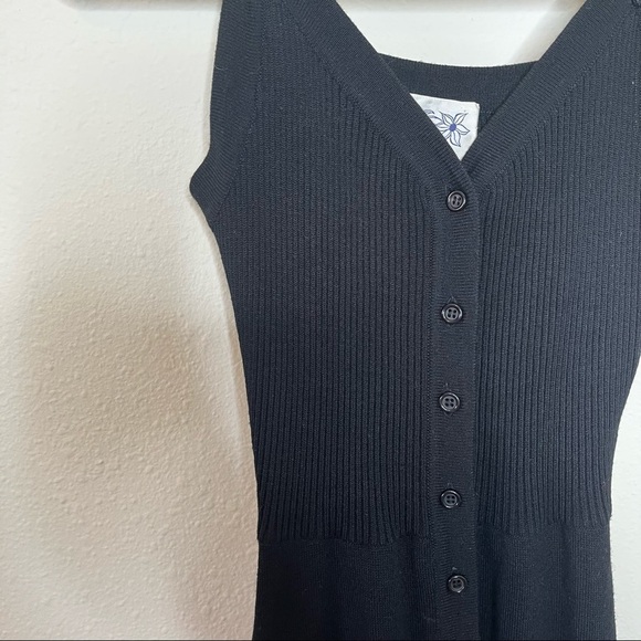 Vintage Roncelli black knit button down Maxi dress - Picture 5 of 10